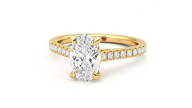 Taylor & Hart Serendipity Oval Engagement Ring 360 degree image 26