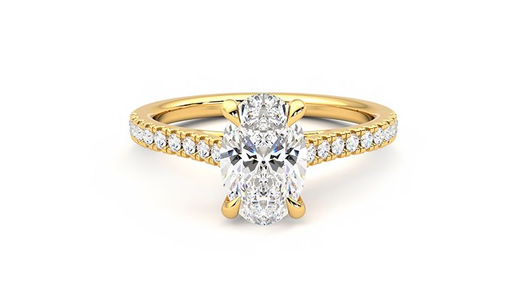 Taylor & Hart Serendipity Oval Engagement Ring 360 degree image 29