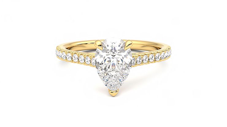 Taylor & Hart Serendipity Pear Engagement Ring 360 degree image 0
