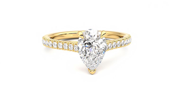 Taylor & Hart Serendipity Pear Engagement Ring 360 degree image 2
