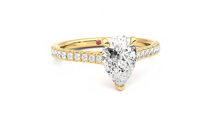 Taylor & Hart Serendipity Pear Engagement Ring 360 degree image 3