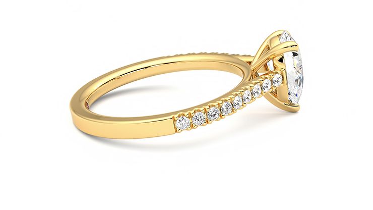 Taylor & Hart Serendipity Pear Engagement Ring 360 degree image 10