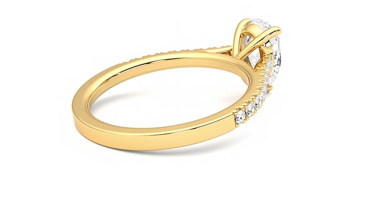 Taylor & Hart Serendipity Pear Engagement Ring 360 degree image 12
