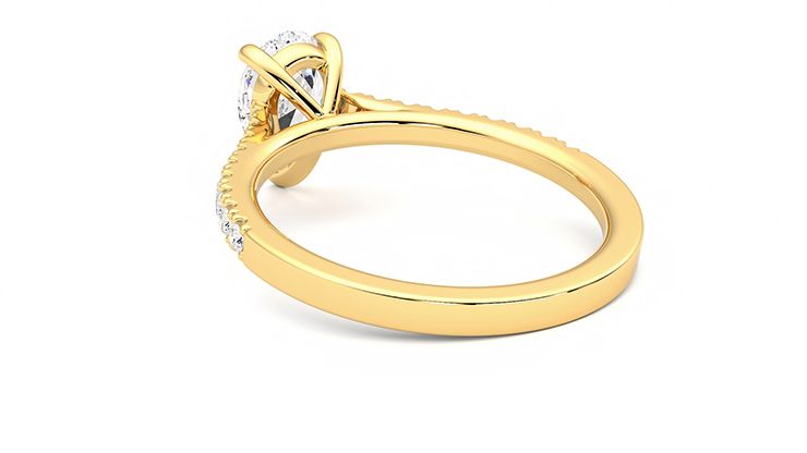 Taylor & Hart Serendipity Pear Engagement Ring 360 degree image 17