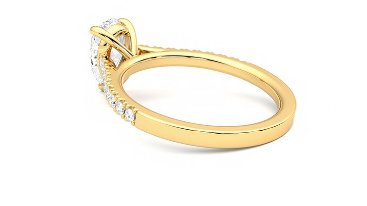 Taylor & Hart Serendipity Pear Engagement Ring 360 degree image 18