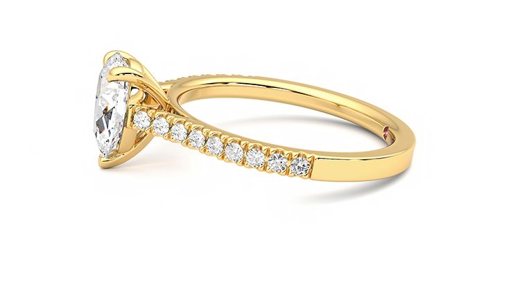 Taylor & Hart Serendipity Pear Engagement Ring 360 degree image 21