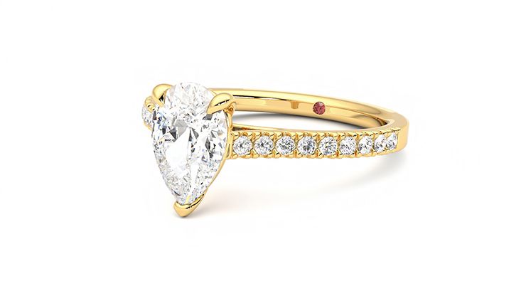 Taylor & Hart Serendipity Pear Engagement Ring 360 degree image 25