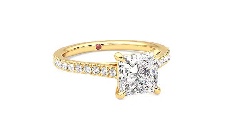 Taylor & Hart Serendipity Princess Engagement Ring 360 degree image 4