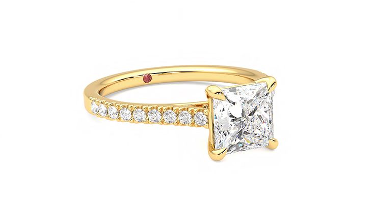 Taylor & Hart Serendipity Princess Engagement Ring 360 degree image 5