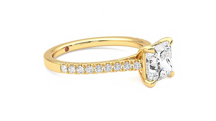 Taylor & Hart Serendipity Princess Engagement Ring 360 degree image 7