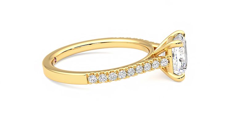 Taylor & Hart Serendipity Princess Engagement Ring 360 degree image 9