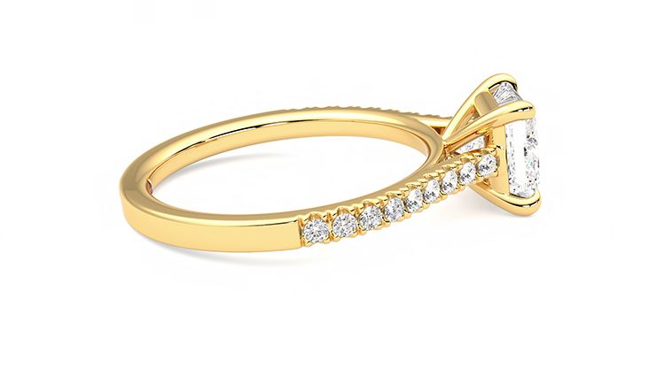 Taylor & Hart Serendipity Princess Engagement Ring 360 degree image 10