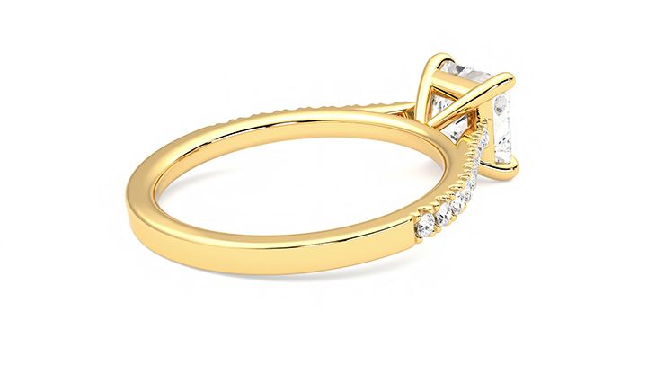 Taylor & Hart Serendipity Princess Engagement Ring 360 degree image 12