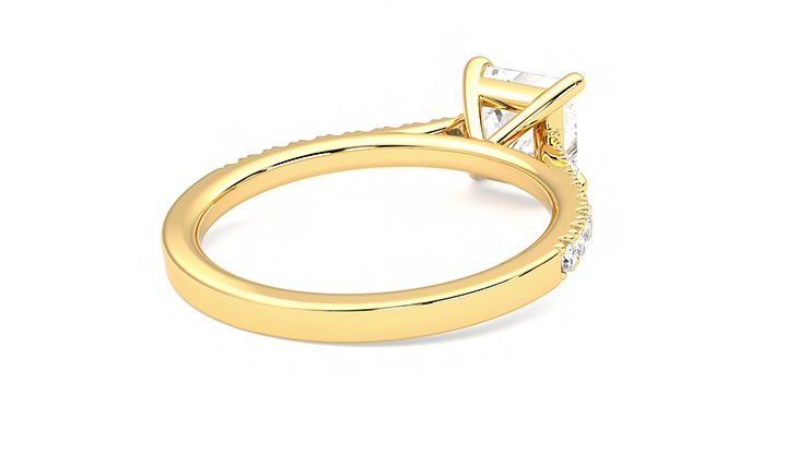 Taylor & Hart Serendipity Princess Engagement Ring 360 degree image 13