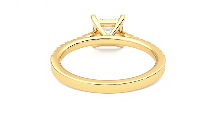 Taylor & Hart Serendipity Princess Engagement Ring 360 degree image 15