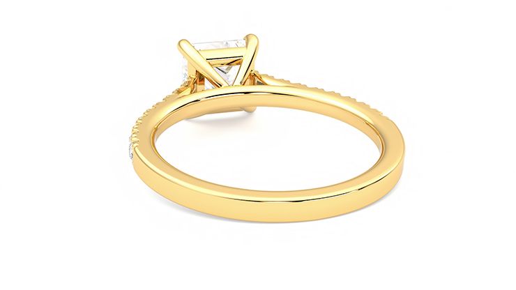 Taylor & Hart Serendipity Princess Engagement Ring 360 degree image 16