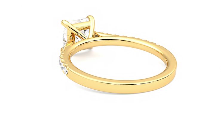 Taylor & Hart Serendipity Princess Engagement Ring 360 degree image 17