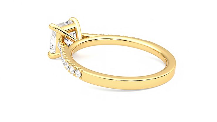 Taylor & Hart Serendipity Princess Engagement Ring 360 degree image 18