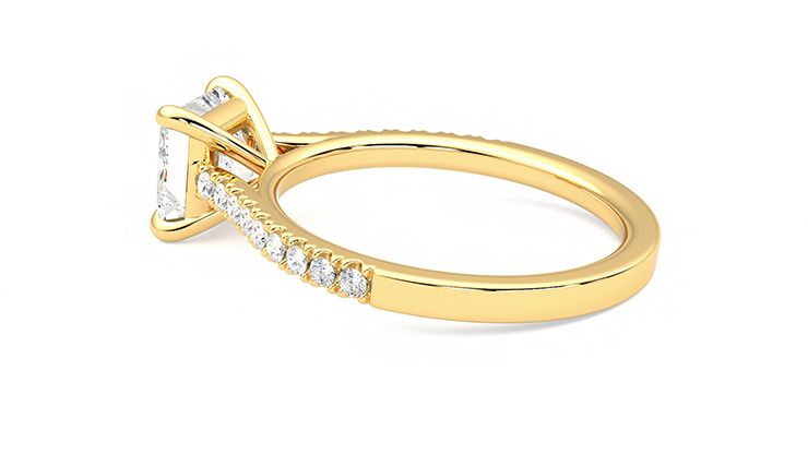Taylor & Hart Serendipity Princess Engagement Ring 360 degree image 19