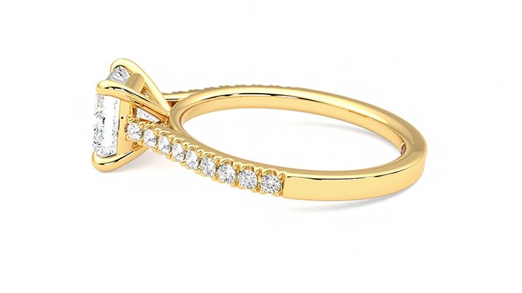 Taylor & Hart Serendipity Princess Engagement Ring 360 degree image 20