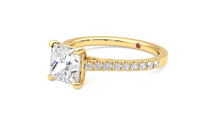 Taylor & Hart Serendipity Princess Engagement Ring 360 degree image 24