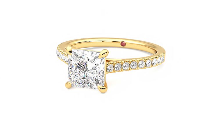Taylor & Hart Serendipity Princess Engagement Ring 360 degree image 26
