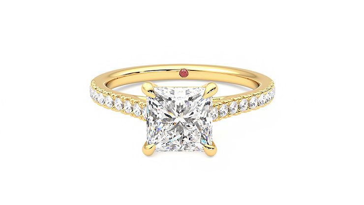 Taylor & Hart Serendipity Princess Engagement Ring 360 degree image 29