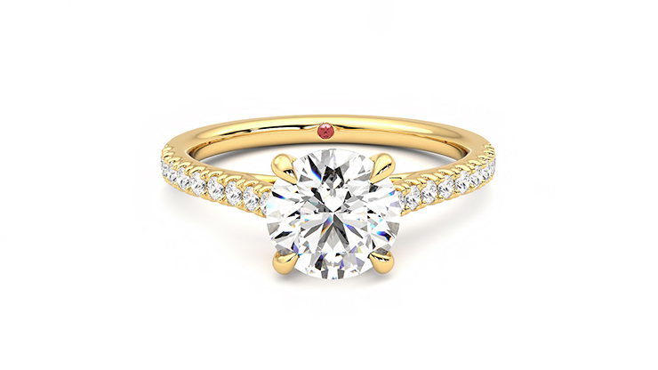 Taylor & Hart Serendipity Round Engagement Ring 360 degree image 1