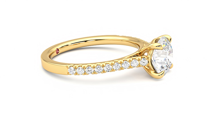 Taylor & Hart Serendipity Round Engagement Ring 360 degree image 8