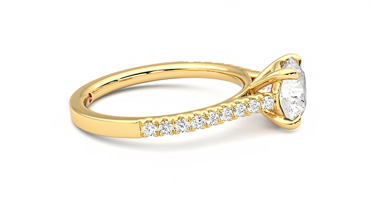 Taylor & Hart Serendipity Round Engagement Ring 360 degree image 9