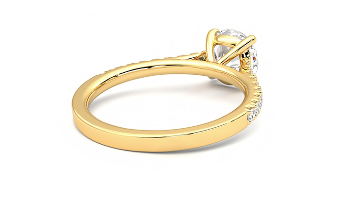 Taylor & Hart Serendipity Round Engagement Ring 360 degree image 13