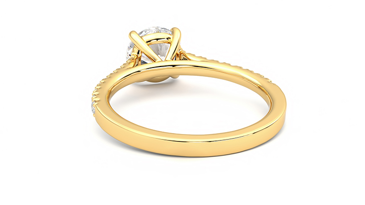 Taylor & Hart Serendipity Round Engagement Ring 360 degree image 16