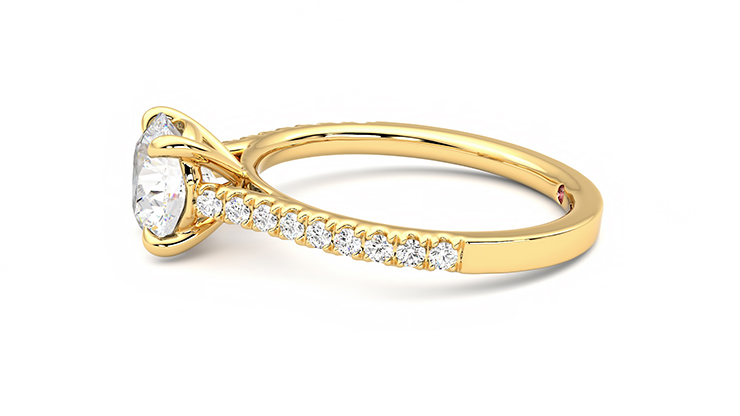 Taylor & Hart Serendipity Round Engagement Ring 360 degree image 21