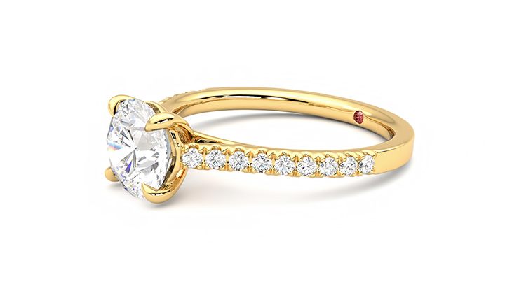 Taylor & Hart Serendipity Round Engagement Ring 360 degree image 23