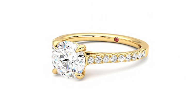 Taylor & Hart Serendipity Round Engagement Ring 360 degree image 25