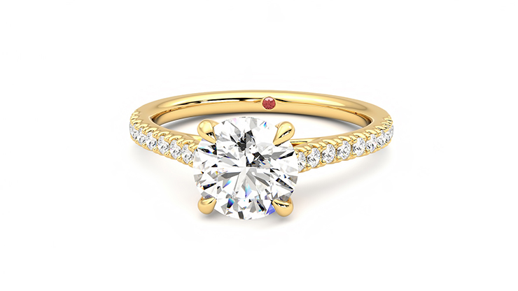 Taylor & Hart Serendipity Round Engagement Ring 360 degree image 28