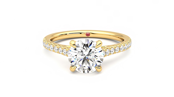 Taylor & Hart Serendipity Round Engagement Ring 360 degree image 29