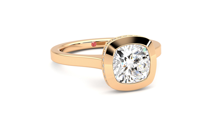 Taylor & Hart Sirius Cushion Engagement Ring 360 degree image 4