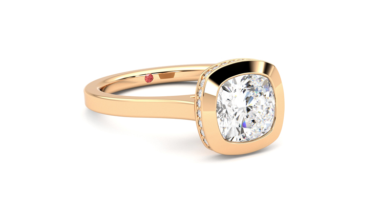 Taylor & Hart Sirius Cushion Engagement Ring 360 degree image 5