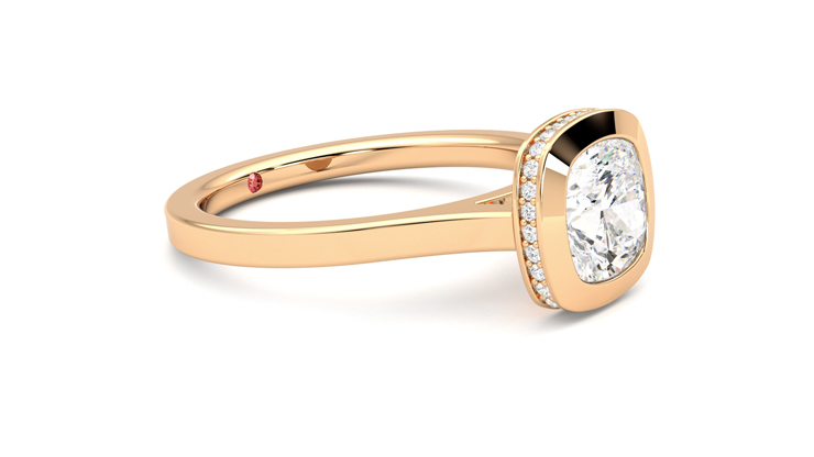 Taylor & Hart Sirius Cushion Engagement Ring 360 degree image 7