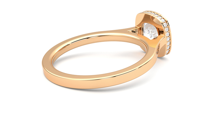 Taylor & Hart Sirius Cushion Engagement Ring 360 degree image 12