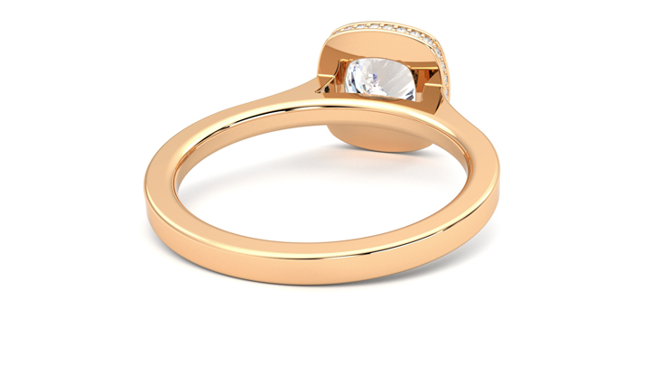 Taylor & Hart Sirius Cushion Engagement Ring 360 degree image 14