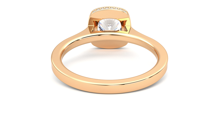Taylor & Hart Sirius Cushion Engagement Ring 360 degree image 15