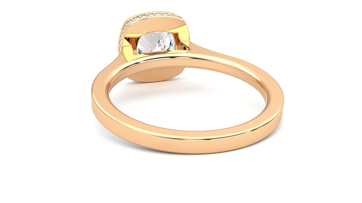 Taylor & Hart Sirius Cushion Engagement Ring 360 degree image 16