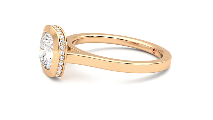 Taylor & Hart Sirius Cushion Engagement Ring 360 degree image 22