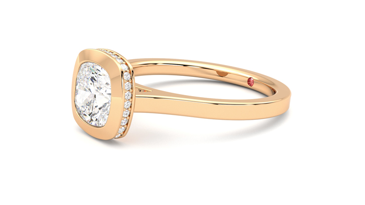 Taylor & Hart Sirius Cushion Engagement Ring 360 degree image 23