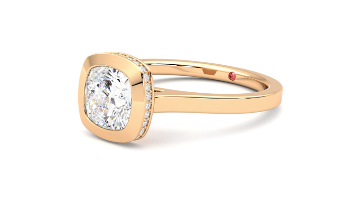 Taylor & Hart Sirius Cushion Engagement Ring 360 degree image 24