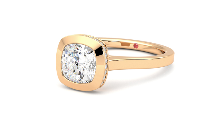 Taylor & Hart Sirius Cushion Engagement Ring 360 degree image 25