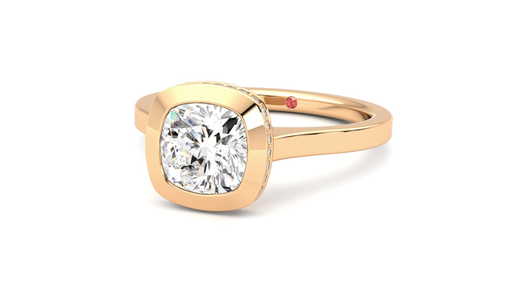 Taylor & Hart Sirius Cushion Engagement Ring 360 degree image 26