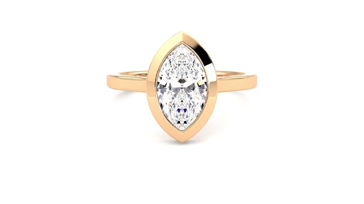 Taylor & Hart Sirius Marquise Engagement Ring 360 degree image 0